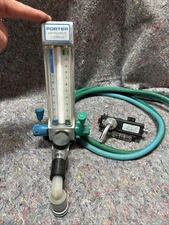 Porter Instruments Dental Nitrous Flow Meter Model 1000 5450 W/ Accessories