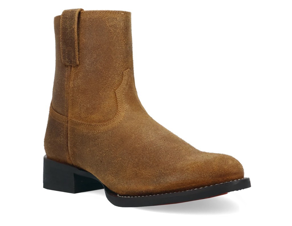 Laredo Western Boots Mens Vanguard Bootie Zip Round Toe Rust 70041