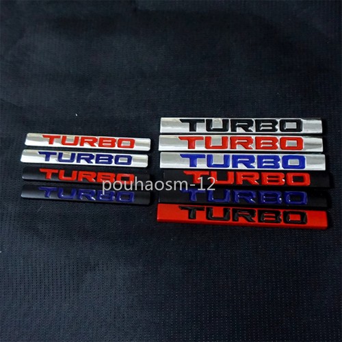 2x Black Matte 220 Separated Metal Badge Decal Emblem Sticker Turbo Motors Power - Bild 7 von 7
