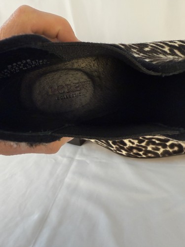 J. Crew Collection Leopard Kalbshaar Stiefel schwarz braun Größe 8 - Bild 4 von 5