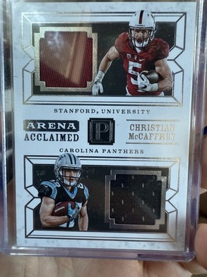 2017 Panini Pantheon - Arena Acclaimed Christian McCaffrey #AA-CM /49 (MEM, RC)