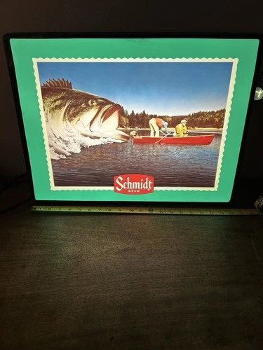 Vintage 1950's Schmidt Beer Lighted Sign ~ Jacob Schmidt Brewing Co. ~Works ~ RA