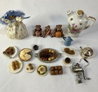 Vintage Various Dollhouse Food Lot Salad Spaghetti Pie Coffee Egg Miniature 1:12
