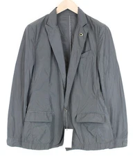 RICHMOND Men's Blazer 48 Grey Casual Peak Collar Unlined Single-Breasted *