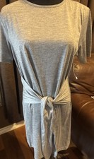 NEW TRS THE ROYAL STANDARD SANTIAGO WRAP  DRESS GRAY MEDIUM