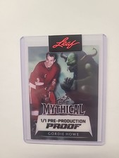 Gordie Howe 1/1 Leaf Pre Production Proof Mythical Acetate Red Wings