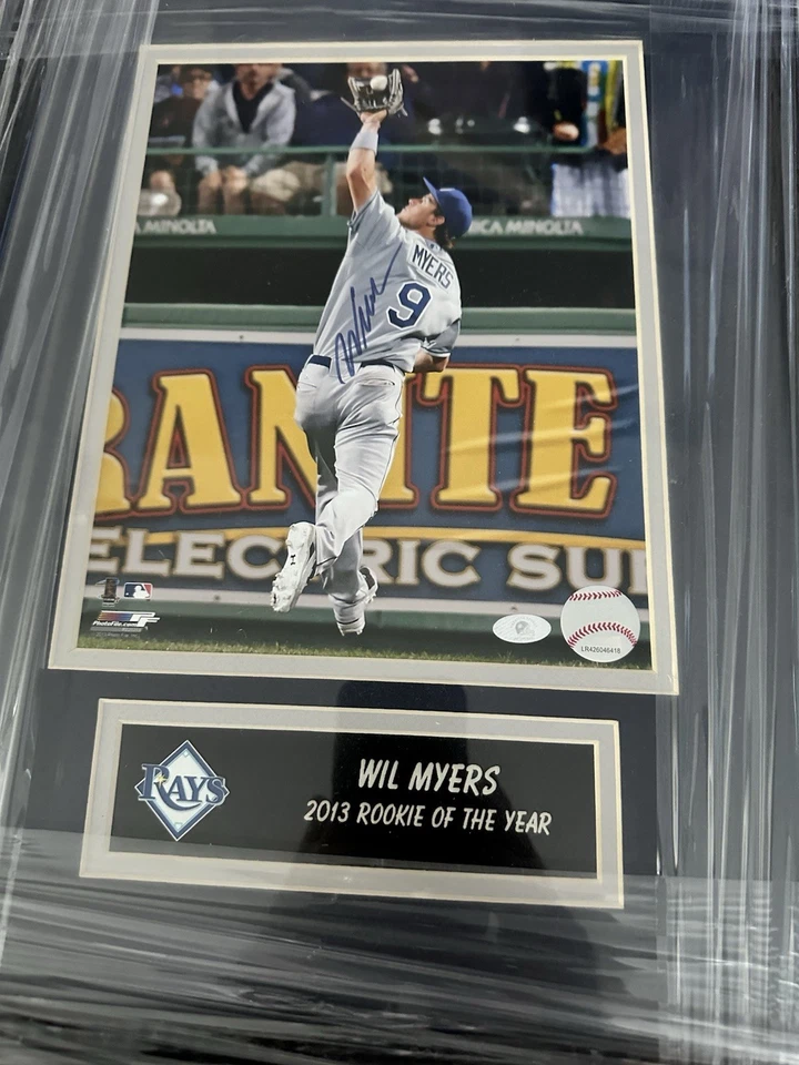 Wil Myers autografado personalizado emoldurado raios MLB R.O.Y. Foto - Imagem 2 de 4