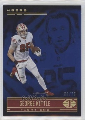 2021 Panini Illusions Trophy Collection Blue 54/75 George Kittle #18 10k8