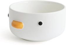 PURROOM Funny Cute Duck Bowl, Handmade Glaze Duck Safety Ceramics 500Ml Soup Bow