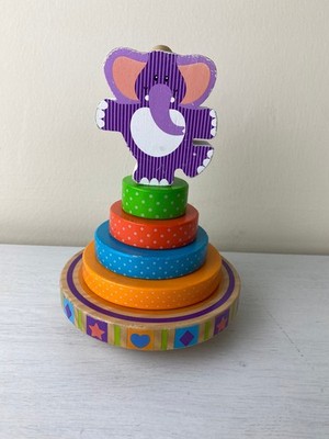 Melissa & Doug Holz Stapelspielzeug Elefant Schaukelstapler Mehrfarbig Wibble