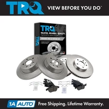 TRQ Front & Rear Premium Posi Ceramic Brake Pad & Rotor Kit for Ford Lincoln