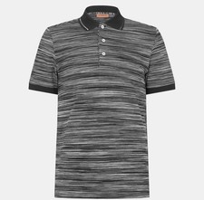 Missoni Space Dye Men's Short Sleeved Polo Shirt Black Size Small RRP £260 BNWT