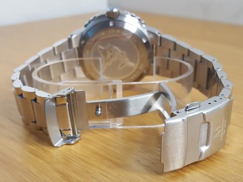 Reloj Hombre 316L Acero Edición Limitada Grand Marlin Amarillo Automático 200m Buzos - Imagen 10 de 12