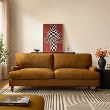 Dusk Hampshire Muted Gold Velvet 3 Seater Sofa RRP £629