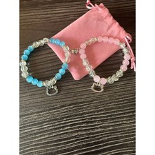 NIBWOT Hello Kitty  Best Friends  Pink and Blue Magnetic Bracelet Set