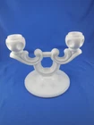Vintage Milk Glass Indiana Glass Co. (?) Double Candle Holder