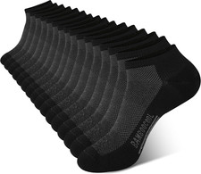 BAMBOO COOL Men'S Athletic Ankle Socks Moisture Wicking, Anti-Odor Breathable Ru
