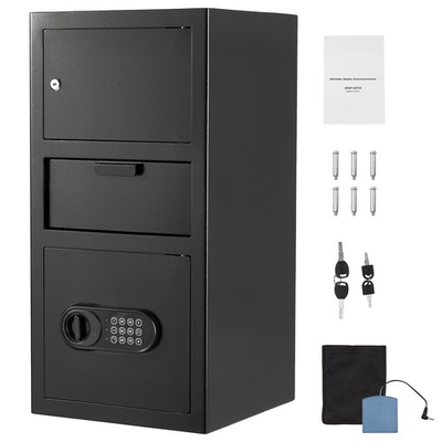 #ad Uimoso 3.6 Cubic Feet Drop Safe Large Capacity 3 Tiers Drop Slot Safe Box Black $163.99