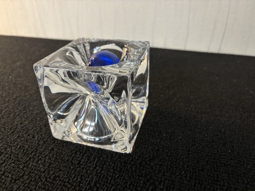 Cendrier bille bleue en cristal de Daum France - Picture 3 of 8