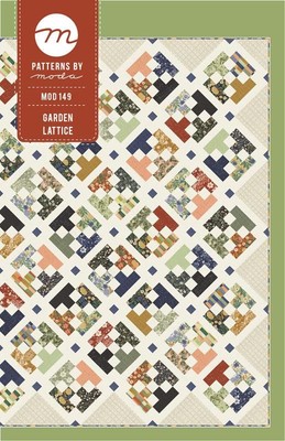 GARDEN LATTICE Quilt Pattern by Moda ~ Finishes 65.5'' x 81.75'' Use Jelly Roll