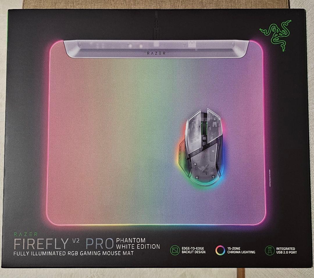 Razer Firefly V2 Pro Gaming Mousepad 360x278mm Phantom White
