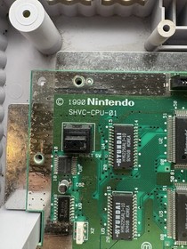 Super Nintendo SNES Console W/ Cables & Controller - Tested & Works Yellowed