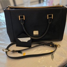 Wie neu - MCM Handtasche schwarz mit Zertifik...