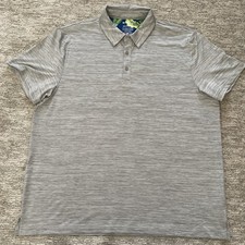 Birdie Bound Polo Shirt Mens Size 3XL Gray Performance Golf Athletic Stretch