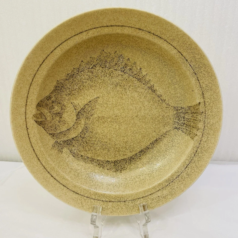 Juego de 5 cuencos para servir sopa japonesa vintage pescado Gyotaku gres cerámica 8,25" Foto 2 de 4