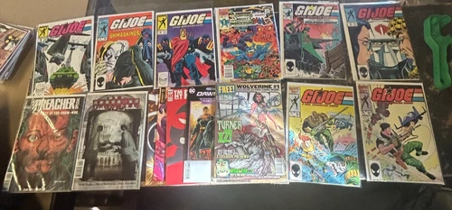 Huge Comic Lot  Tmnt X-men Wizard Gi joe Marvel DC Vintage Silver