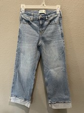 Abercrombie  Fitch High Rise Widd Leg Girls Jeans Sz 11-12 Short