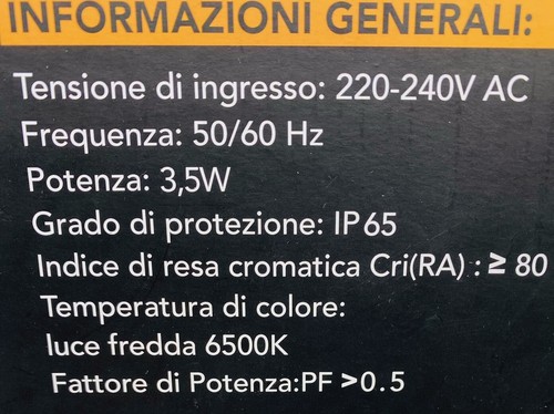 Lampada Plafoniera Emergenza 50 Led 3.5w 406 Lumen Incasso Parete Luce Bianco - Foto 7 di 9
