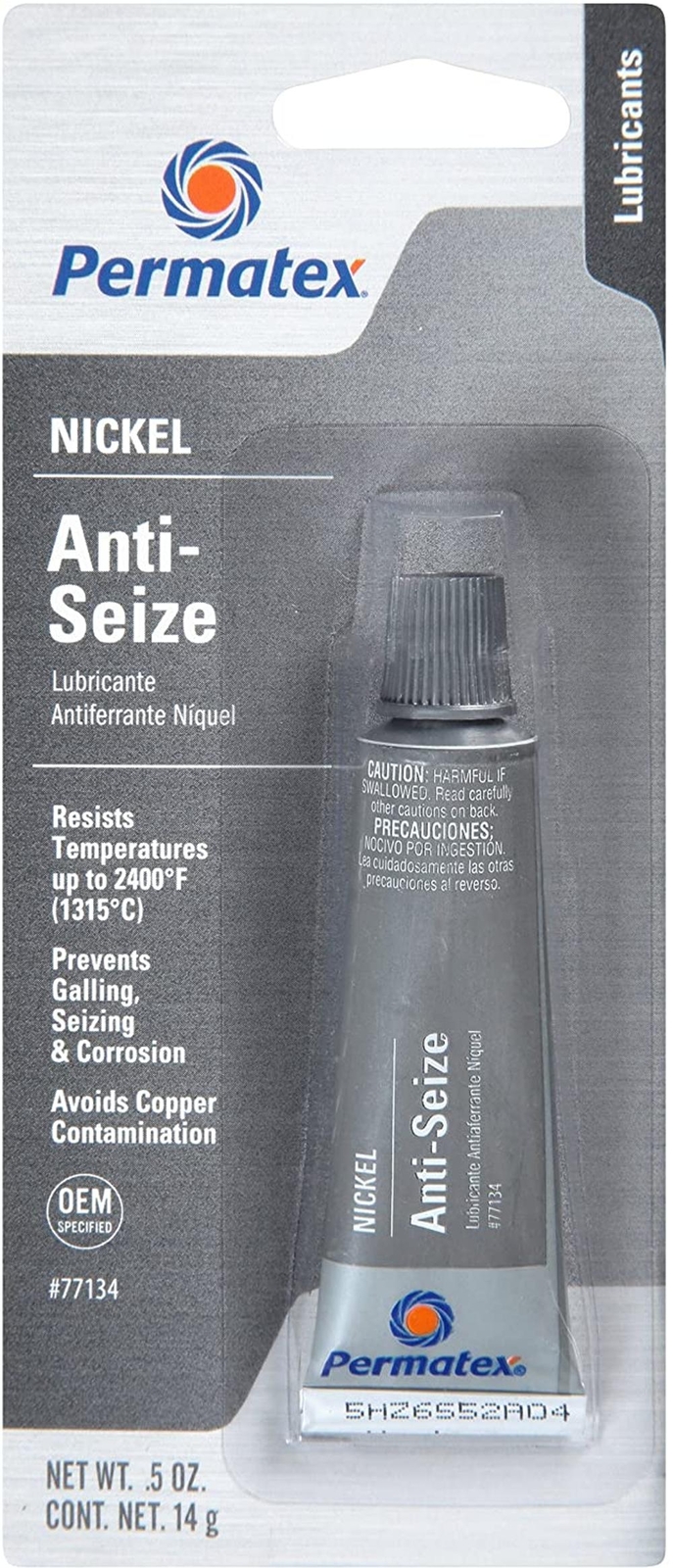 Permatex 77134 Nickel AntiSeize High Temperature Lubricant 0.5 FL oz