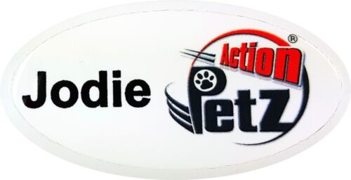 Personalisiertes Namensschild Vollfarbig Logo Druck Personalausweis Oval Aluminium/Anstecknadel - Bild 4 von 8