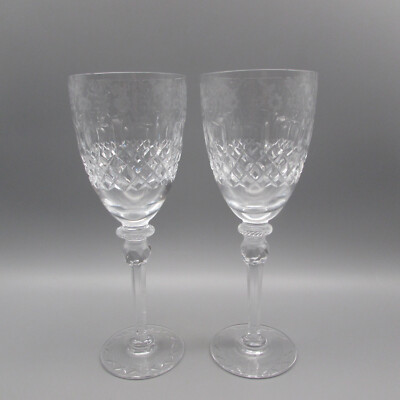 Rogaska Fine Cut Crystal GALLIA Water Goblets - Set of Two