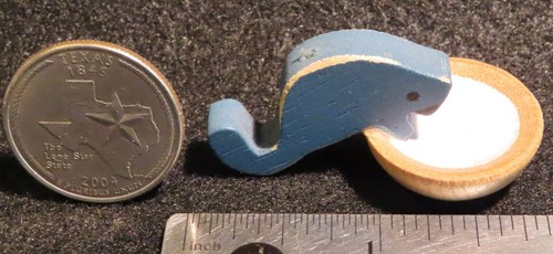 Blue Brown Cat Milk Wood Folk Art Kitchen Shelf Decor AS IS OK 1:12 Mini MI9205 - Picture 2 of 4