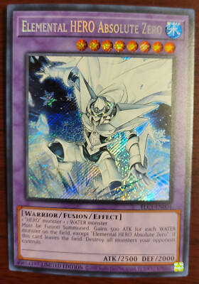 YuGiOh Elemental HERO Absolute Zero BLC1-EN004 Secret Rare Limited Edition