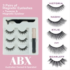 Magnetic False Eyelashes Natural Eye Lashes Extension Liquid Eyeliner Tweezer