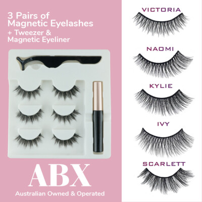 Magnetic False Eyelashes Natural Eye Lashes Extension Liquid Eyeliner Tweezer