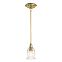HäNgeleuchte Deckenlampe Pendellampe Stahl Glas Messing D 12,7 Cm Esszimmerlampe