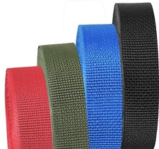 Polypropylene Webbing 1 Inch by 10, 25, or 50 Yards - Colorful