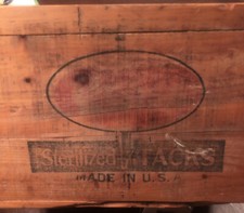 Vintage Sterilizd Tacks Made In The USA Wooden Crate