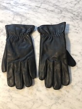 Women's Black Leather Gloves New, Size 8 1/2.Made In Italy Atelier De Florence