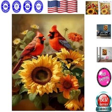DIY 5D Diamond Painting Kit - Beautiful Cardinal Art for Home Decor 12''x16''