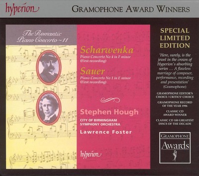 SCHARWENKA: PIANO CONCERTO NO. 4 IN F MINOR; SAUER: PIANO CONCERTO NO. 1 IN E MI