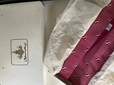 Vintage Scarf Specialty House Fashion Red Cream Abernathy's Box NEW 10.5 x 47"