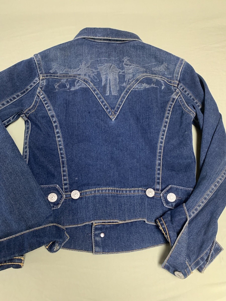 Levis Type 1 Iconic USA Jean Jacket Denim Blue Wash Women's Medium