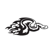 Snake Flames Tribal - Vinyl Decal Sticker - Multiple Color Sizes - Ebn1386 Snake Flames Tribal - Vinyl Decal Sticker - Multiple Color Sizes - Ebn1386