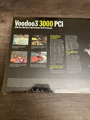 Vintage NEW SEALED Voodoo 3 3000 PCI Retro Gaming Model