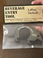 2024 Shot Show LaRue Tactical Armadillo Bottle Opener Dillo Beverage Entry Tool